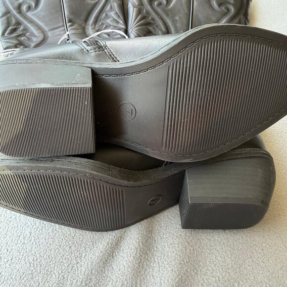 Womens Kenzi Western Boots with Memory Foam Insole Jet Black - Wild Fable 7 WC - Picture 11 of 11